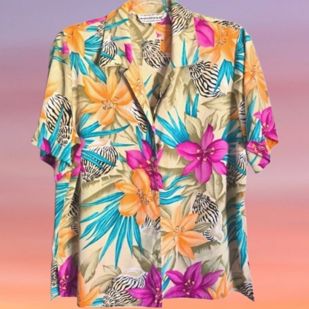 🐚Vintage Tropical Top🐚
